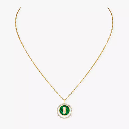 [Vera  Jewelry]Lucky Move Diamond Necklace in Rose Gold and White Mother-of-Pearl