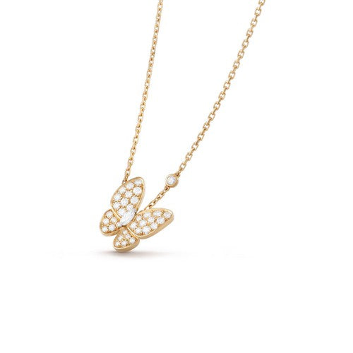 [Vera Jewelry]BUTTERFLY DIAMOND NECKLACE