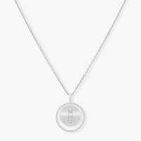 [Vera Jewelry]LUCKY MOVE MM SILVER DIAMOND NECKLACE
