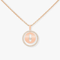[Vera Jewelry]LUCKY MOVE PM NECKLACE PINK GOLD DIAMOND