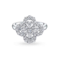 [Vera Jewelry]LOOP RING FULL MOTIF DIAMOND 16MM SILVE
