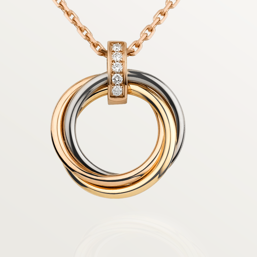 [Vera  Jewelry]TRINITY NECKLACE GOLD  DIAMONDS
