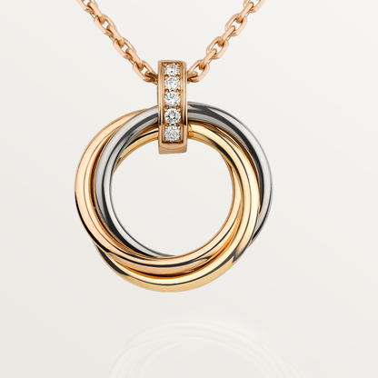 [Vera  Jewelry]TRINITY NECKLACE GOLD  DIAMONDS