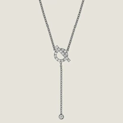 [Vera  Jewelry]FINESSE SILVER DIAMOND NECKLACE
