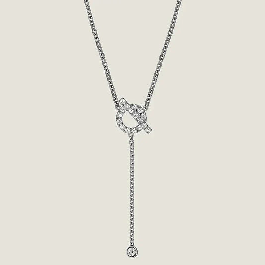 [Vera Jewelry]FINESSE SILVER DIAMOND NECKLACE