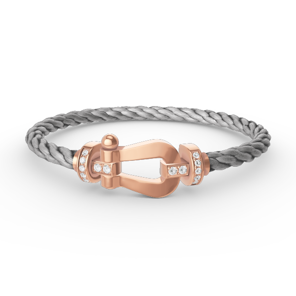 [Vera Jewelry]FORCE LARGE HORSESHOE HALF DIAMOND BRACELET ROSE GOLD