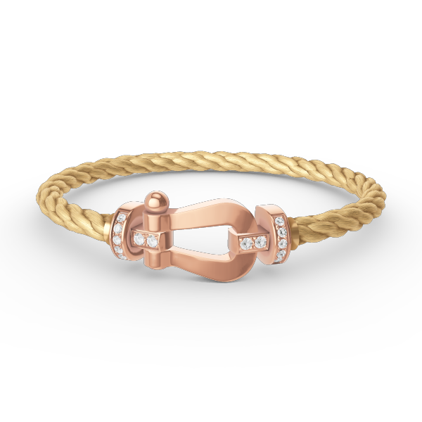 [Vera Jewelry]FORCE LARGE HORSESHOE HALF DIAMOND BRACELET ROSE GOLD