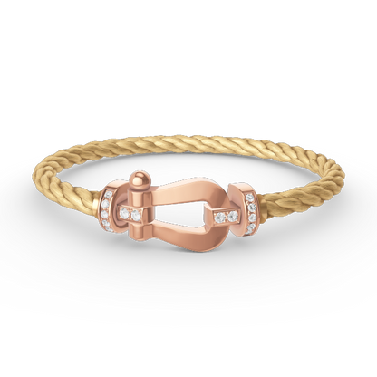 [Vera Jewelry]FORCE LARGE HORSESHOE HALF DIAMOND BRACELET ROSE GOLD