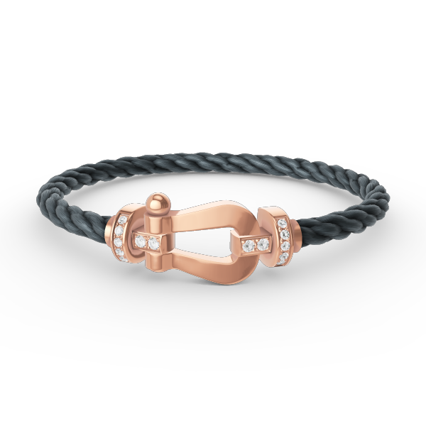 [Vera Jewelry]FORCE LARGE HORSESHOE HALF DIAMOND BRACELET ROSE GOLD