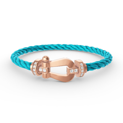[Vera  Jewelry]FORCE LARGE HORSESHOE HALF DIAMOND BRACELET ROSE GOLD