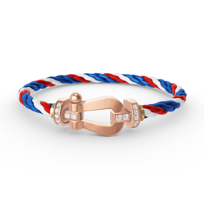 [Vera Jewelry]FORCE LARGE HORSESHOE HALF DIAMOND BRACELET ROSE GOLD
