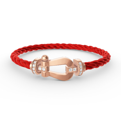 [Vera  Jewelry]FORCE LARGE HORSESHOE HALF DIAMOND BRACELET ROSE GOLD