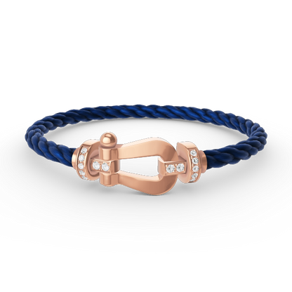 [Vera Jewelry]FORCE LARGE HORSESHOE HALF DIAMOND BRACELET ROSE GOLD