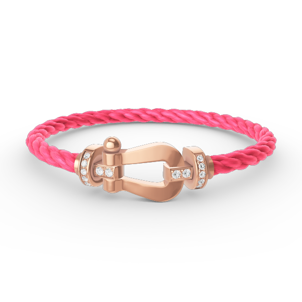 [Vera  Jewelry]FORCE LARGE HORSESHOE HALF DIAMOND BRACELET ROSE GOLD