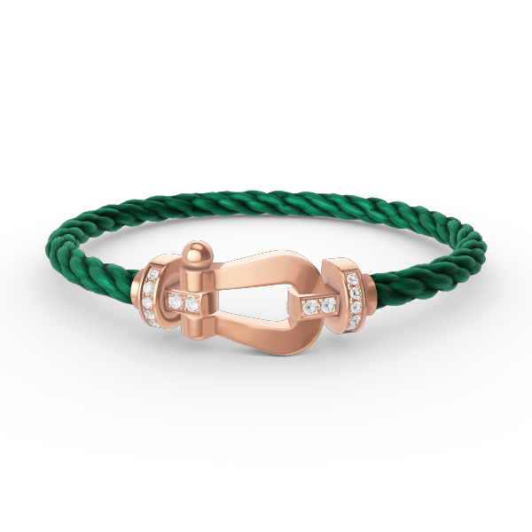 [Vera  Jewelry]FORCE LARGE HORSESHOE HALF DIAMOND BRACELET ROSE GOLD
