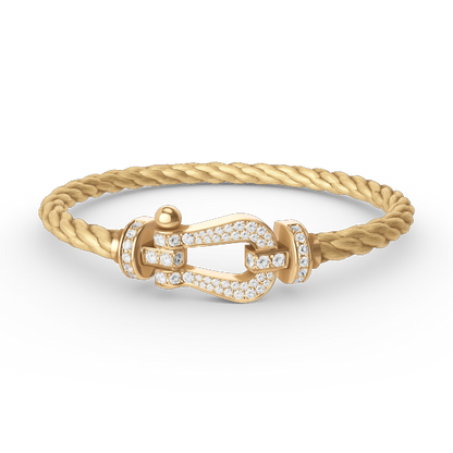 [Vera  Jewelry]FORCE LARGE HORSESHOE FULL DIAMOND BRACELET GOLD