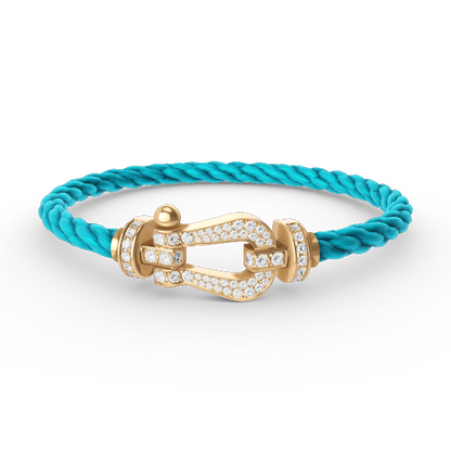 [Vera Jewelry]FORCE LARGE HORSESHOE FULL DIAMOND BRACELET GOLD