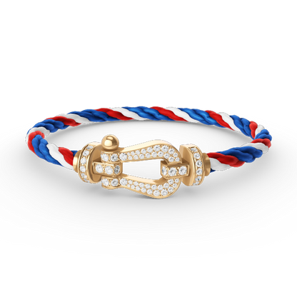 [Vera Jewelry]FORCE LARGE HORSESHOE FULL DIAMOND BRACELET GOLD