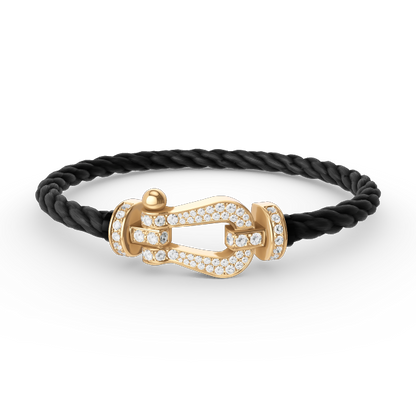 [Vera  Jewelry]FORCE LARGE HORSESHOE FULL DIAMOND BRACELET GOLD