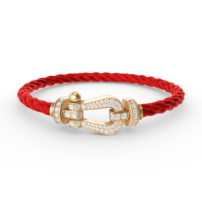[Vera Jewelry]FORCE LARGE HORSESHOE FULL DIAMOND BRACELET GOLD