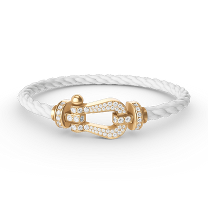 [Vera Jewelry]FORCE LARGE HORSESHOE FULL DIAMOND BRACELET GOLD