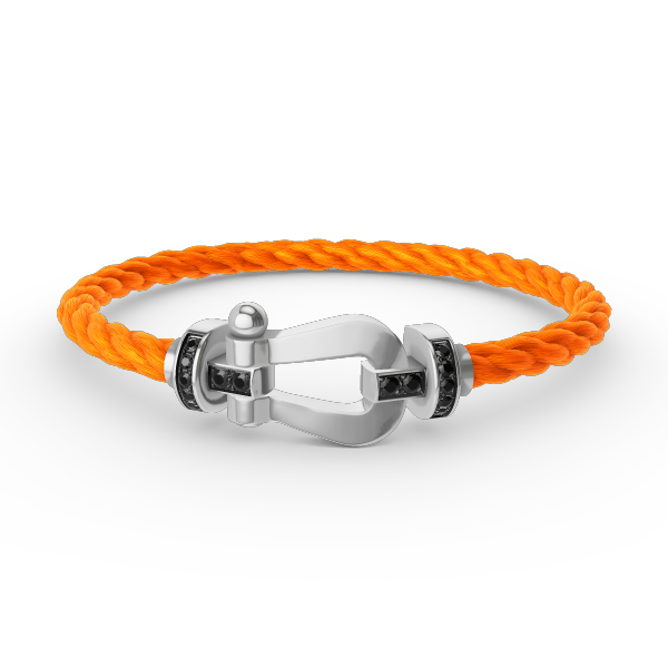 [Vera Jewelry]FORCE LARGE HORSESHOE BLACK DIAMOND BRACELET SILVER