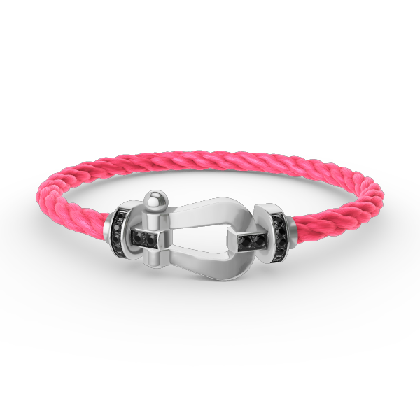 [Vera Jewelry]FORCE LARGE HORSESHOE BLACK DIAMOND BRACELET SILVER