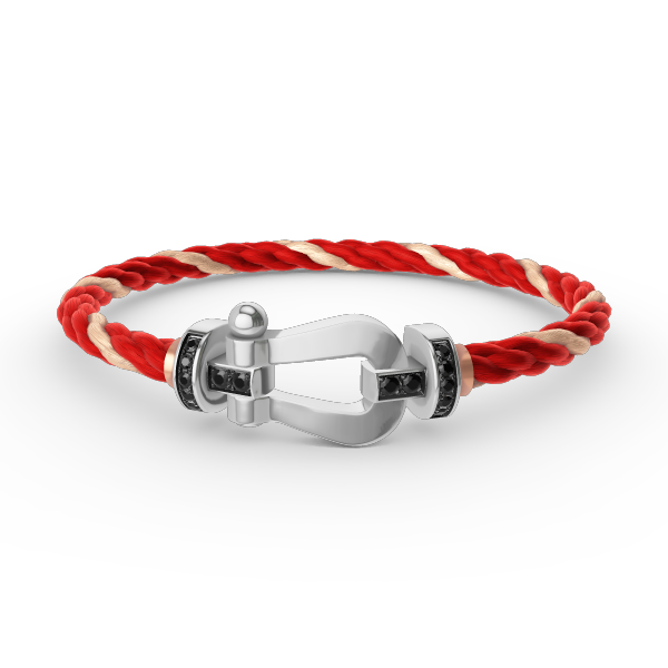 [Vera Jewelry]FORCE LARGE HORSESHOE BLACK DIAMOND BRACELET SILVER