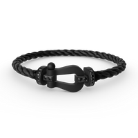 [Vera Jewelry]FORCE LARGE SERIES HORSESHOE BLACK SAMURAI BRACELET
