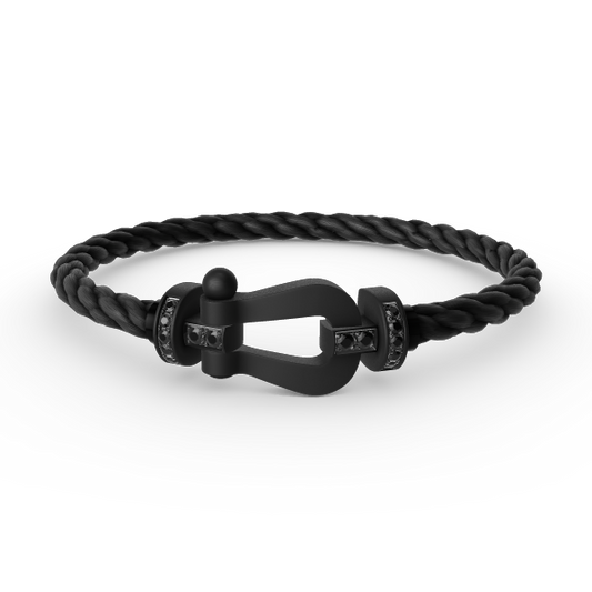 [Vera Jewelry]FORCE LARGE SERIES HORSESHOE BLACK SAMURAI BRACELET