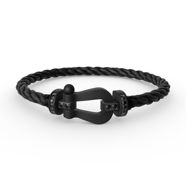 [Vera  Jewelry]FORCE LARGE SERIES HORSESHOE BLACK SAMURAI BRACELET
