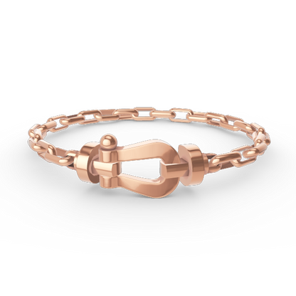 [Vera Jewelry]FORCE LARGE HORSESHOE CLASP  METAL BRACELET