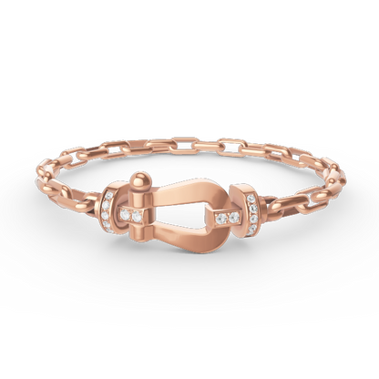 [Vera Jewelry]FORCE LARGE HORSESHOE CLASP  METAL BRACELET