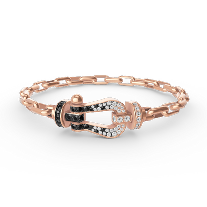 [Vera Jewelry]FORCE LARGE HORSESHOE CLASP  METAL BRACELET