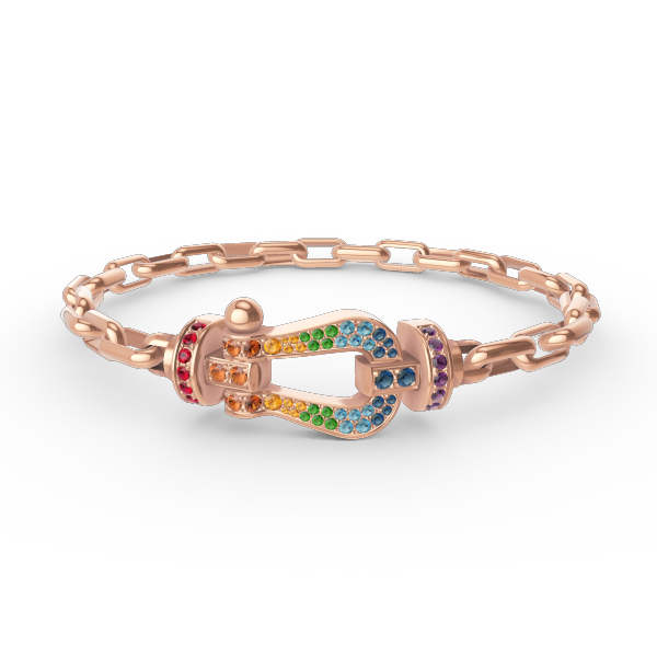 [Vera  Jewelry]FORCE LARGE HORSESHOE CLASP  METAL BRACELET