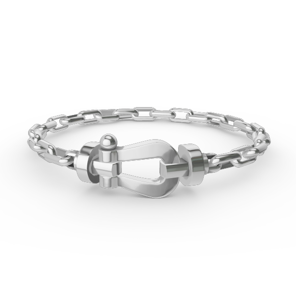 [Vera  Jewelry]FORCE LARGE HORSESHOE CLASP  METAL BRACELET