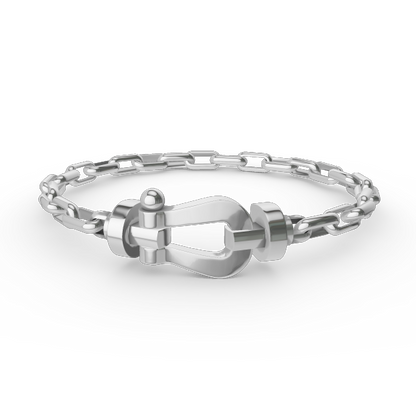 [Vera Jewelry]FORCE LARGE HORSESHOE CLASP  METAL BRACELET