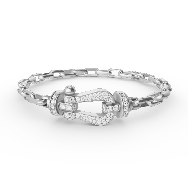 [Vera Jewelry]FORCE LARGE HORSESHOE CLASP  METAL BRACELET