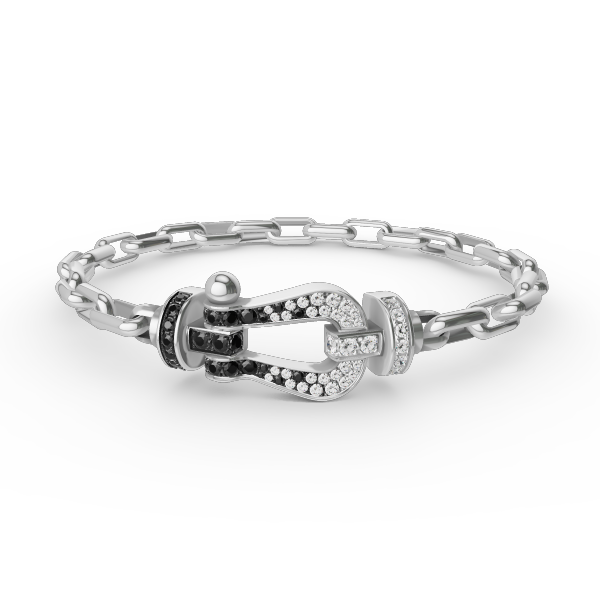 [Vera  Jewelry]FORCE LARGE HORSESHOE CLASP  METAL BRACELET