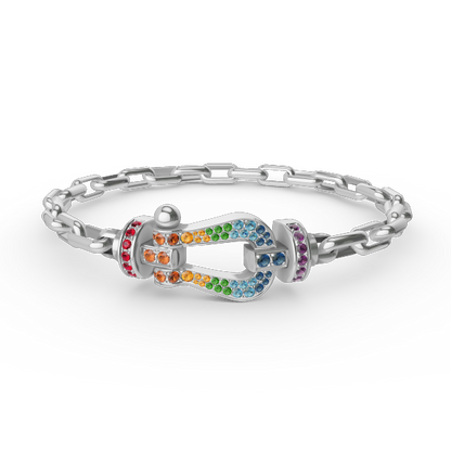 [Vera Jewelry]FORCE LARGE HORSESHOE CLASP  METAL BRACELET