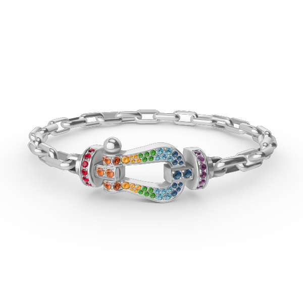 [Vera  Jewelry]FORCE LARGE HORSESHOE CLASP  METAL BRACELET