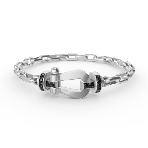 [Vera Jewelry]FORCE LARGE HORSESHOE CLASP  METAL BRACELET