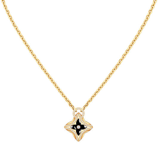 [Vera Jewelry]STAR PEDANT PINK GOLD DIAMOND NECKLACE