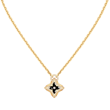 [Vera  Jewelry]STAR PEDANT PINK GOLD DIAMOND NECKLACE