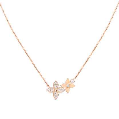 [Vera Jewelry]STAR BLOSSOM NECKLACE PINK GOLD DIAMONDS