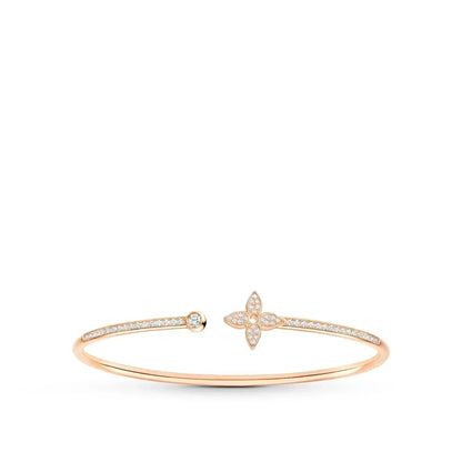 [Vera  Jewelry]IDYLLE PINK GOLD OPEN BRACELET DIAMOND PAVED