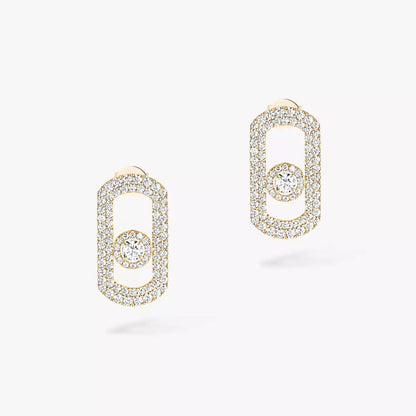 [Vera  Jewelry]So Move Pave_-Set Diamond Earrings in Silver