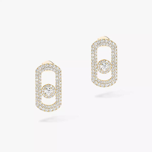 [Vera  Jewelry]So Move Pave_-Set Diamond Earrings in Silver