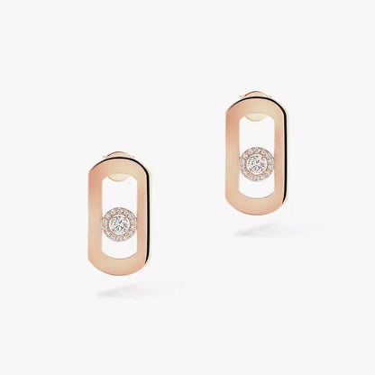 [Vera  Jewelry]So Move Diamond Earrings in Yellow Gold