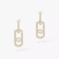 [Vera Jewelry]So Move XL Pave_-Set Diamond Pendant Earrings